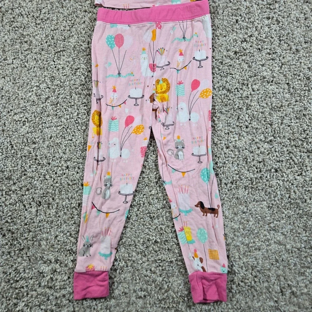 Little Sleepies Pink Party Animals 2pc Pajama Set - Size‎ 18-24M